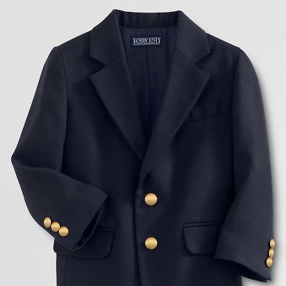 Lands' End Jackets & Coats Lands End Boys Tailored Fit Hopsack